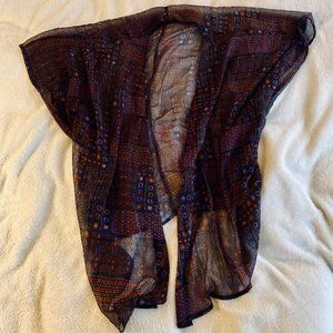 Bohemian Sun & Shadow Multicolor Sheer Kimono